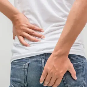 Man suffering from diarrhea